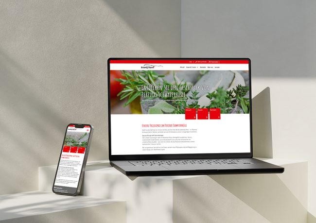 Pereiras Schwyzerhüsli: Webseite und Texte