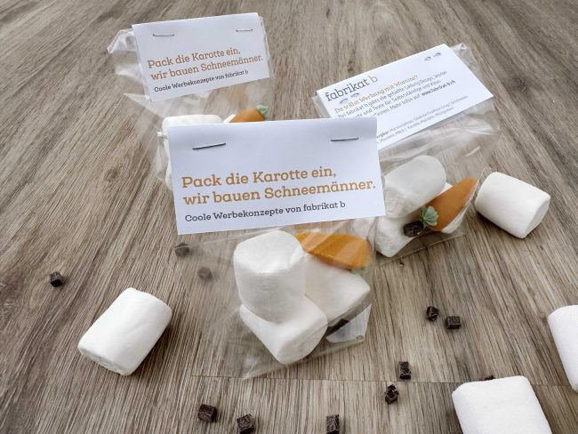 Werbeaktion Schneemann: Humorvolle Werbung