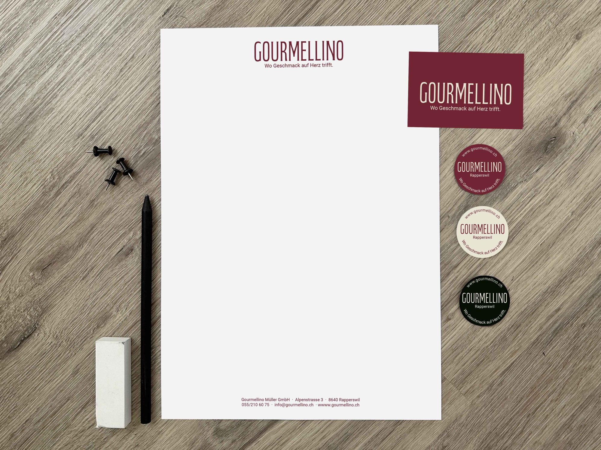 Gourmellinos neues Logo und Auftritt samt neuem Claim.